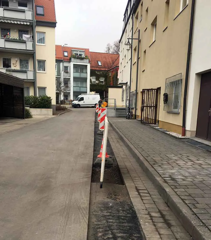 Sanierter Häfenmarkt nun wieder Baustelle