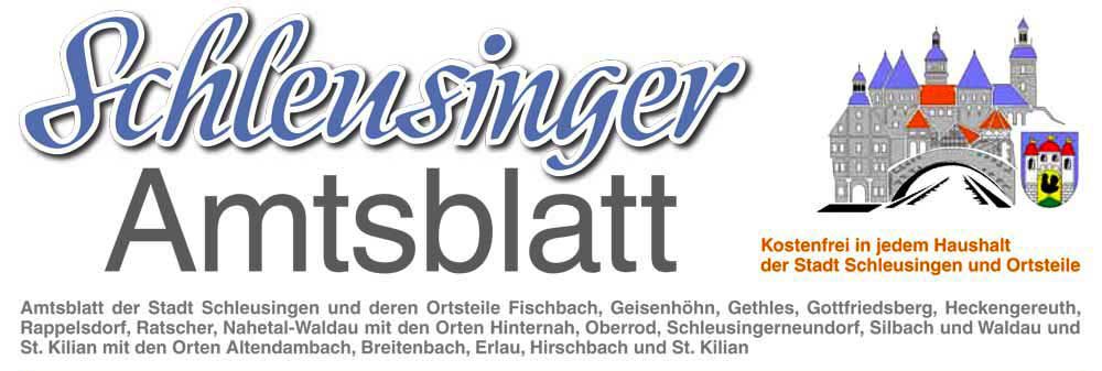 Schleusinger Amtsblatt gedruckt in Ilmenau