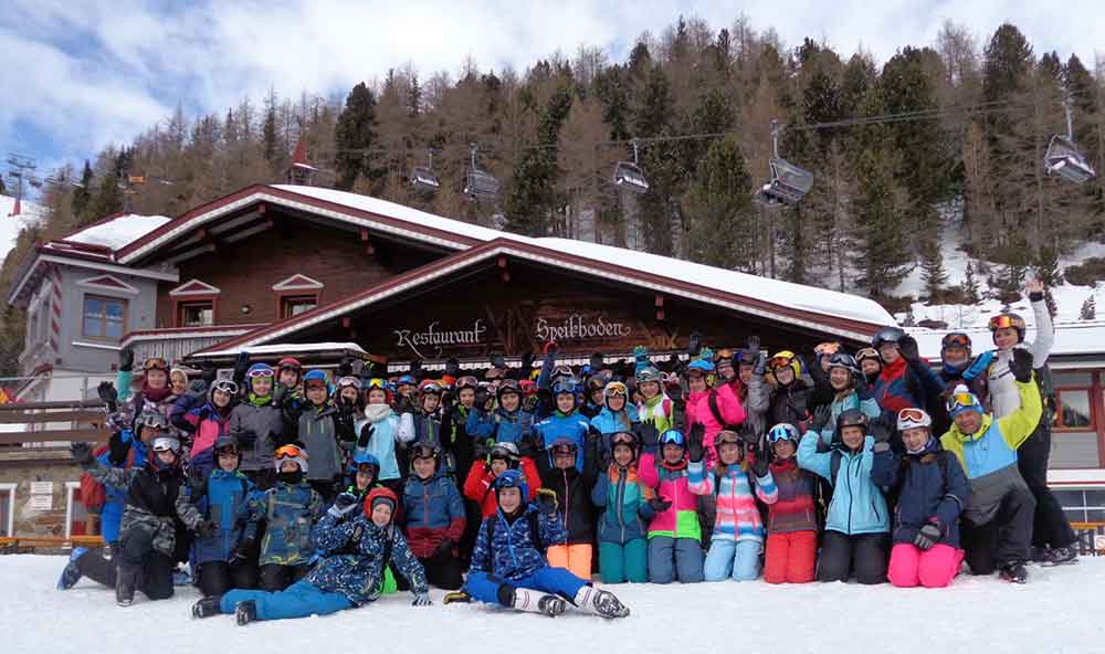 Die „Georgianer“ unterwegs: Alpine Skiausbildung in Südtirol