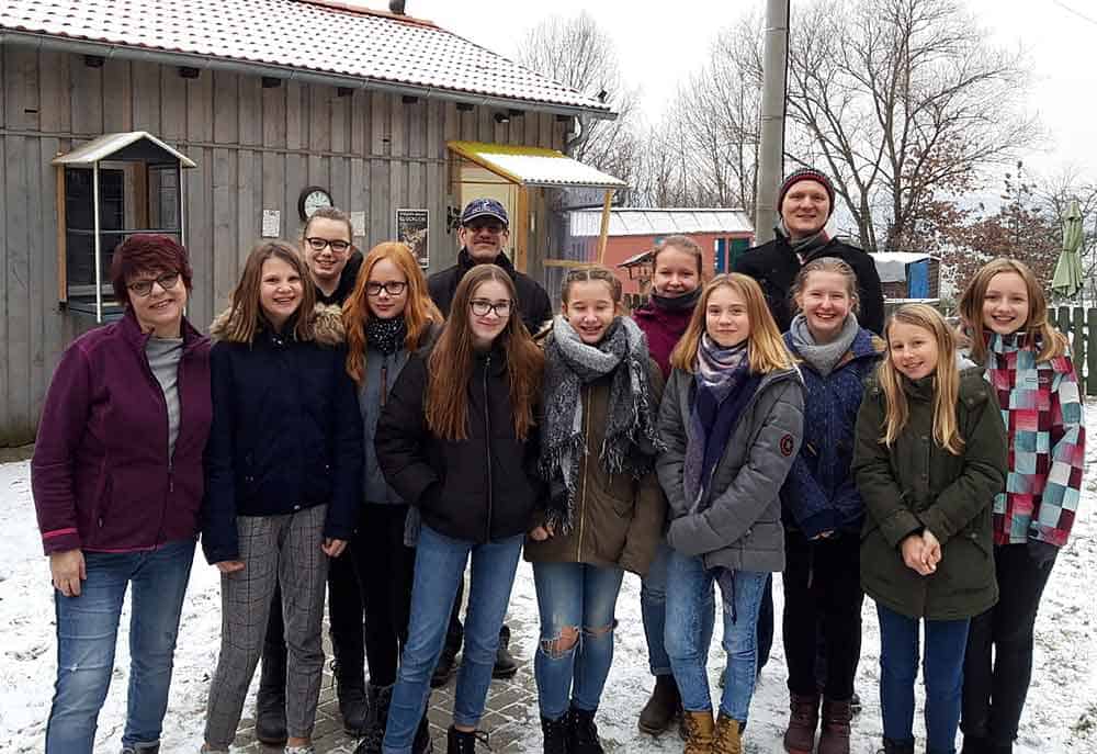 Besuch und Spendenübergabe der Klasse 7a des Gymnasiums Georgianum