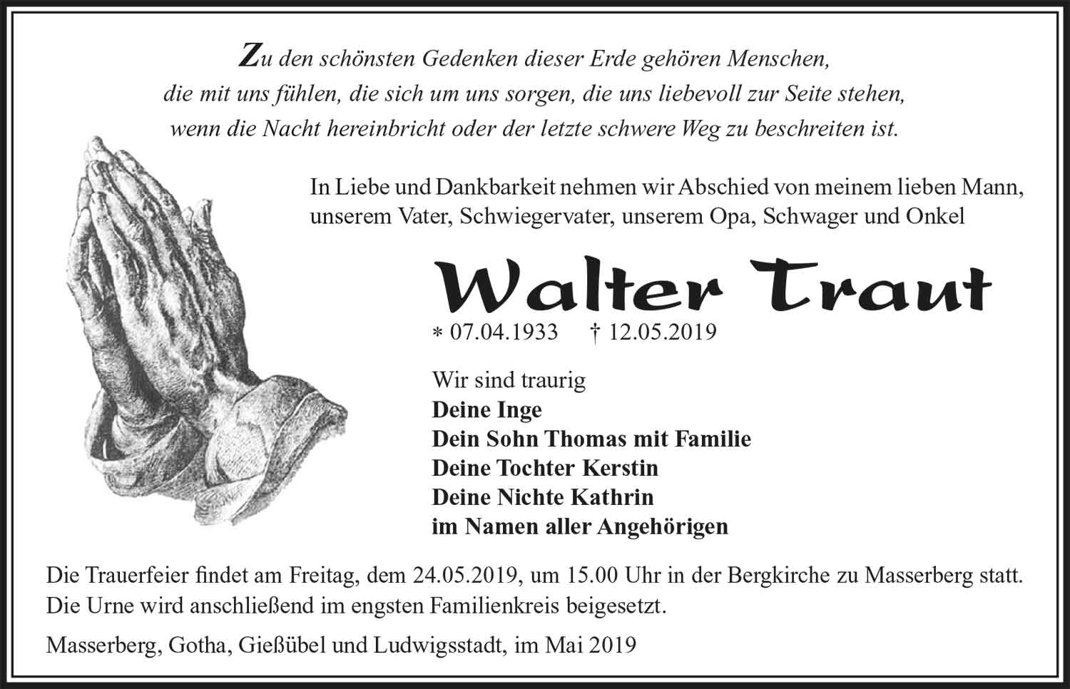 Trauer-Walter-Traut