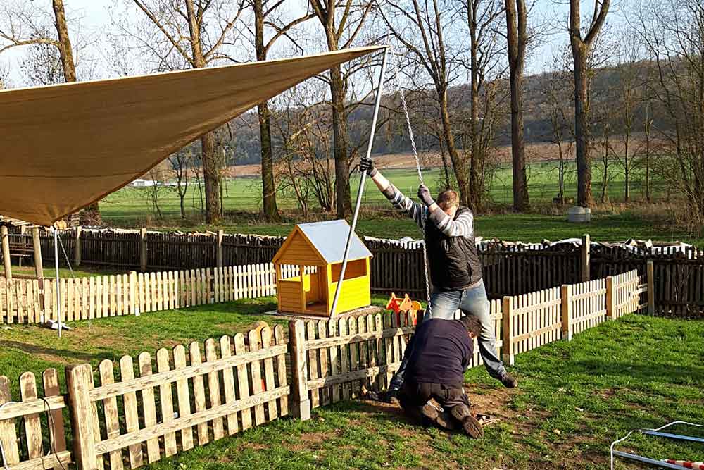 Arbeitseinsatz in der Kita „Wiesenwichtel“ Heßberg