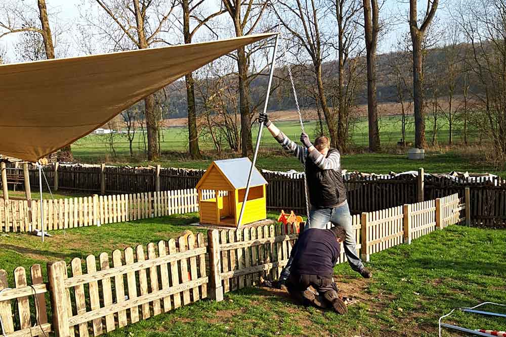 Arbeitseinsatz in der Kita „Wiesenwichtel“ Heßberg