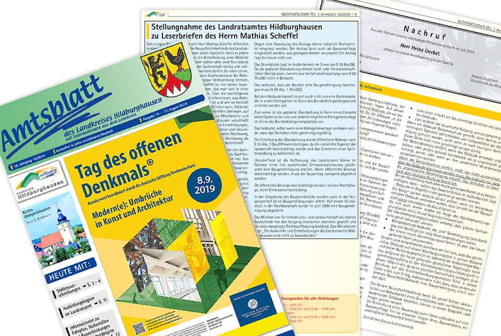 Gegendarstellung zum Amtsblatt 14/2019 Seite 9 & 13