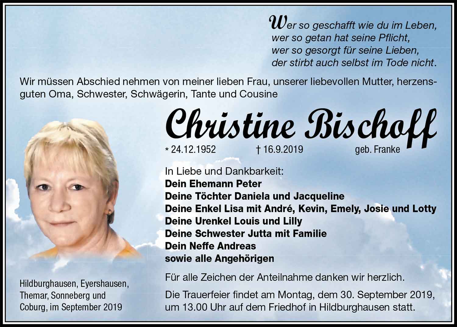 Trauer_Christine_Bischoff