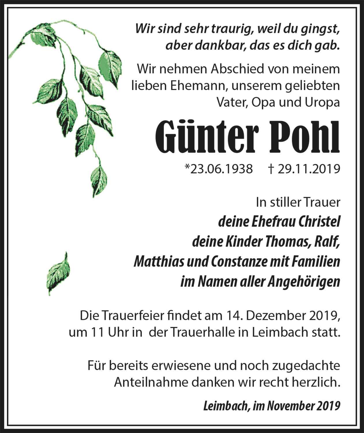 Trauer_Pohl_Guenter
