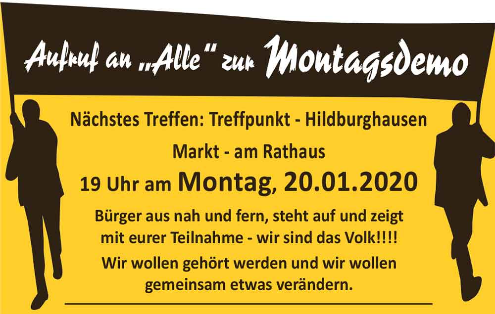 Rückblick auf die „Montagsdemo“ am 13. Januar 2020