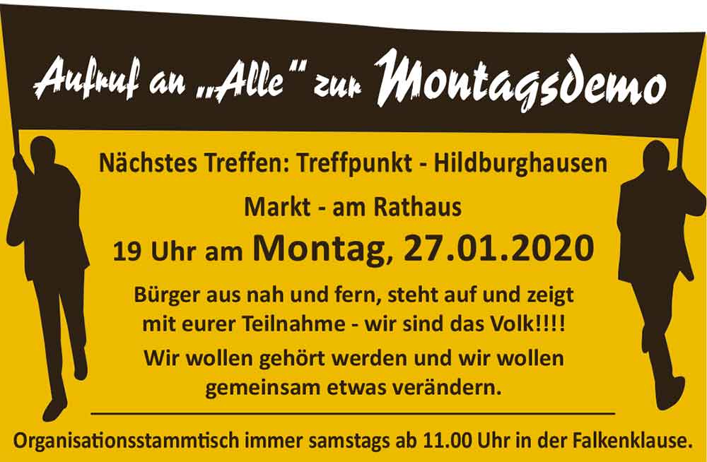 Rückblick auf die „Montagsdemo“ am 20. Januar 2020