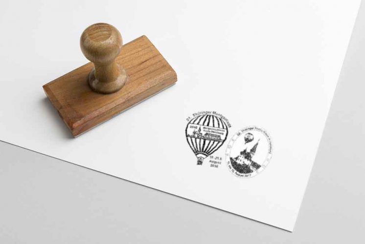 Wettbewerb-Ballonpoststempel