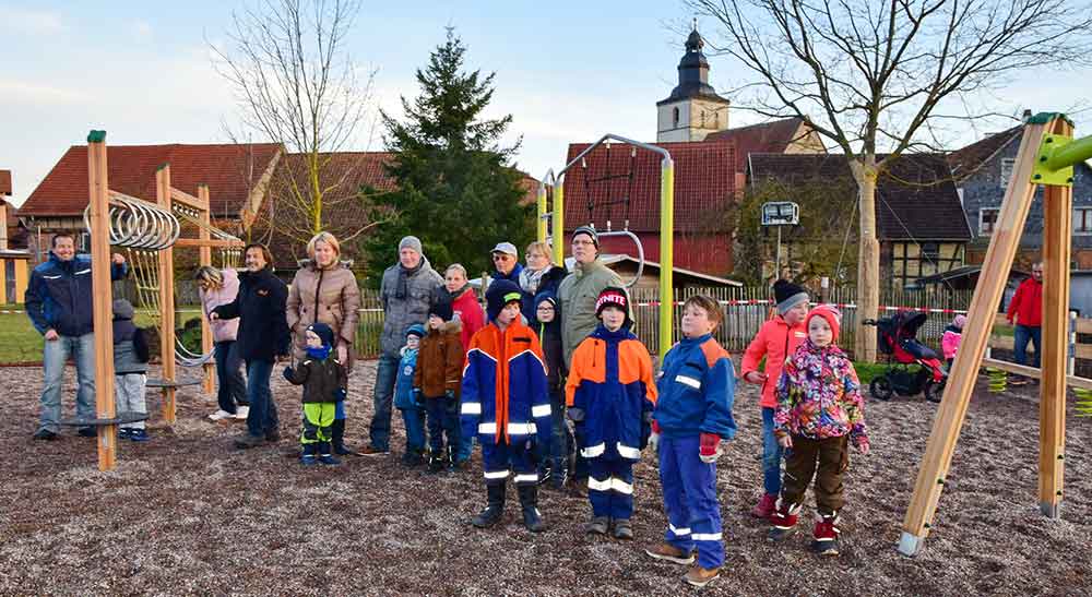 Neuer Spielplatz in Besitz genommen