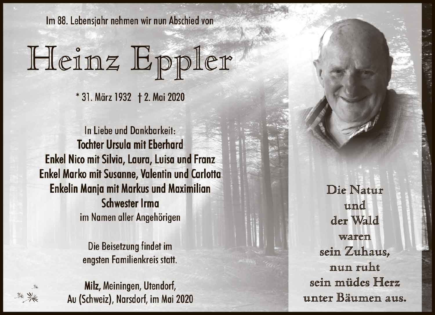 Trauer_Heinz_Eppler