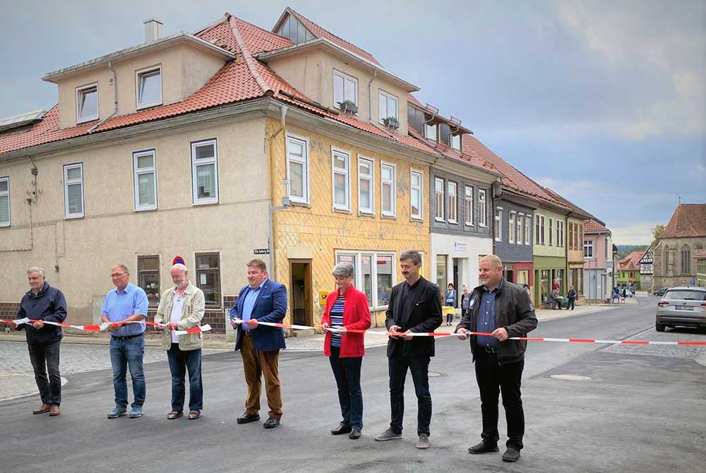 Marktstraße in Eisfeld wieder frei