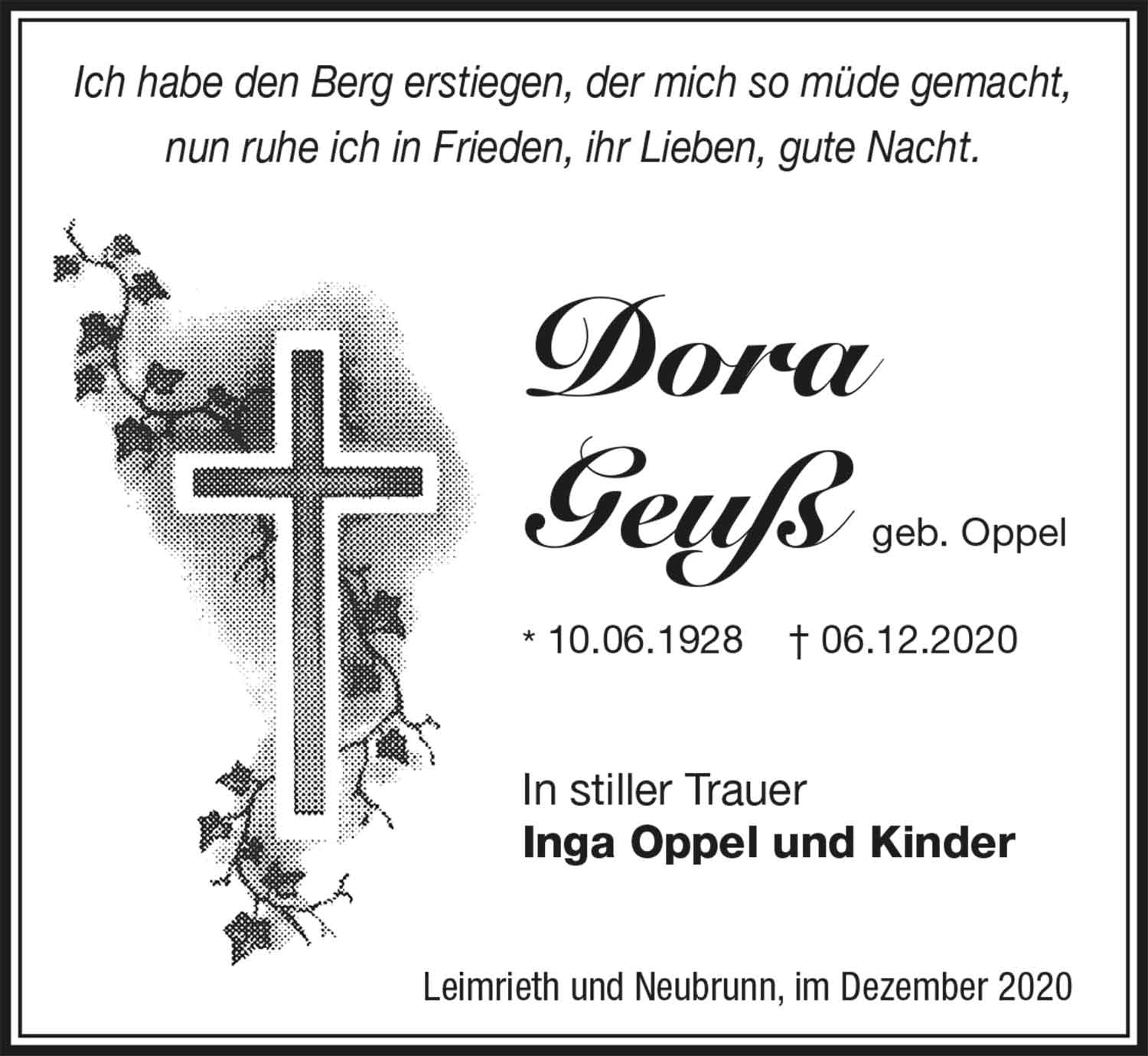 Trauer_Dora_Geuss