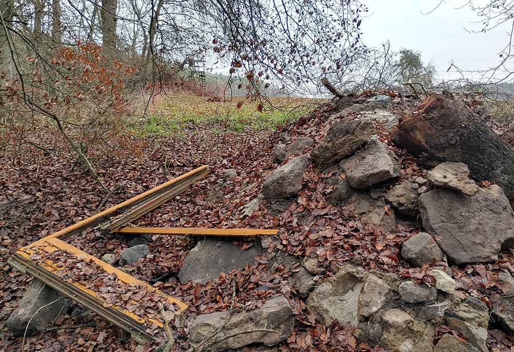 Illegale Müllentsorgung in den Wäldern Poppenhausens