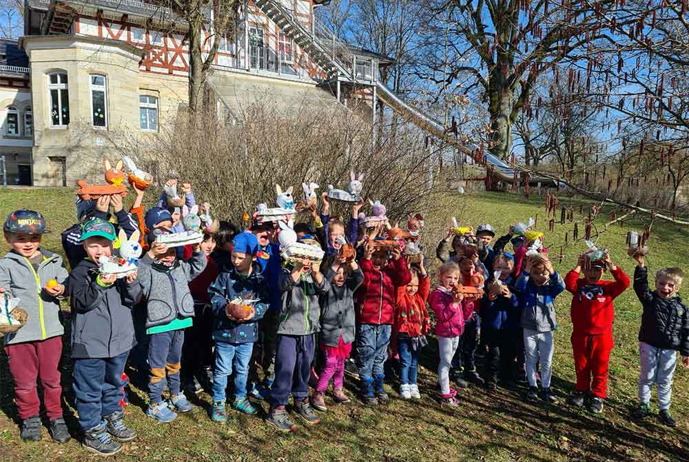 Der Osterhase besuchte die „Parkmäuse“ in Hildburghausen