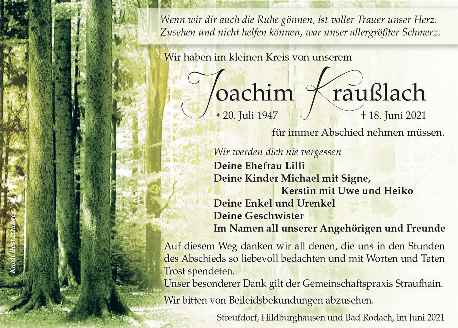 Trauer_Joachim_Krausslach