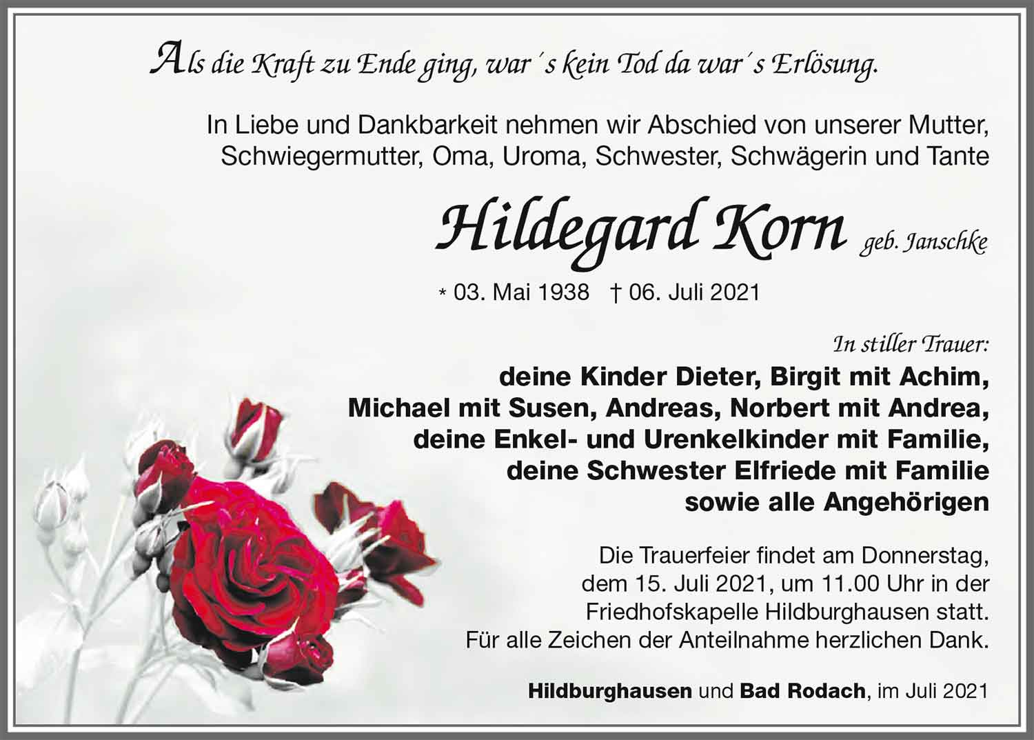 Trauer_Hildegard_Korn