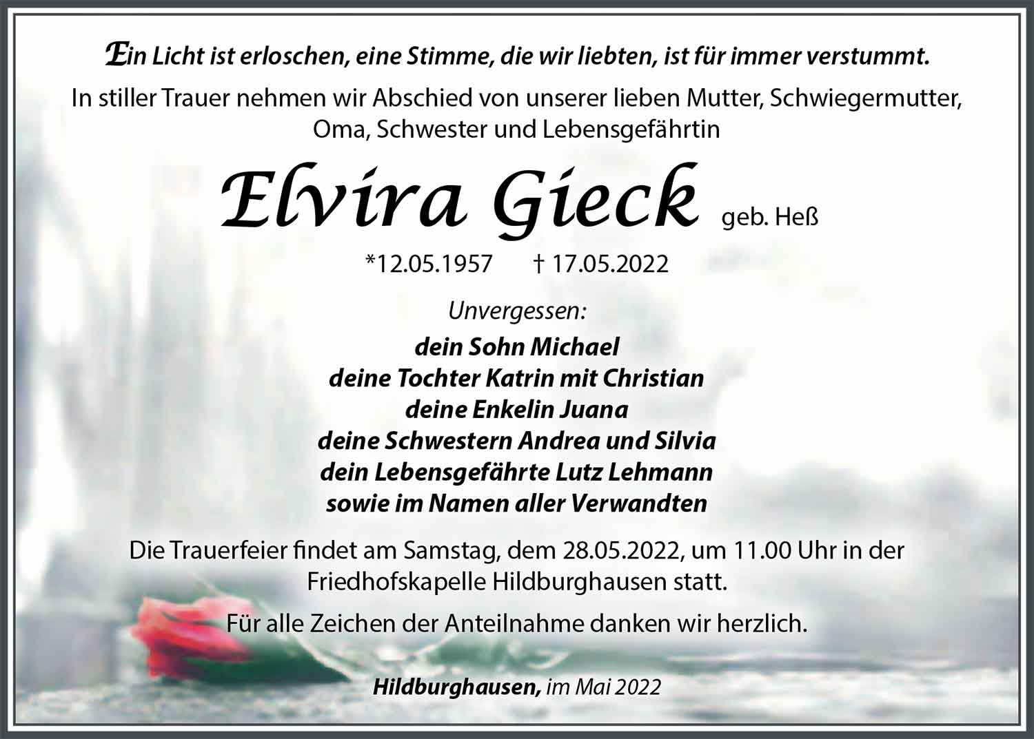 Elvira Gieck (geb. Heß)