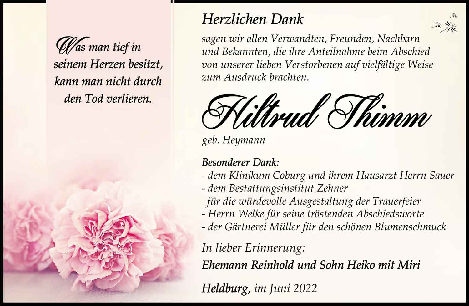 Hiltrud Thimm (geb. Heymann)