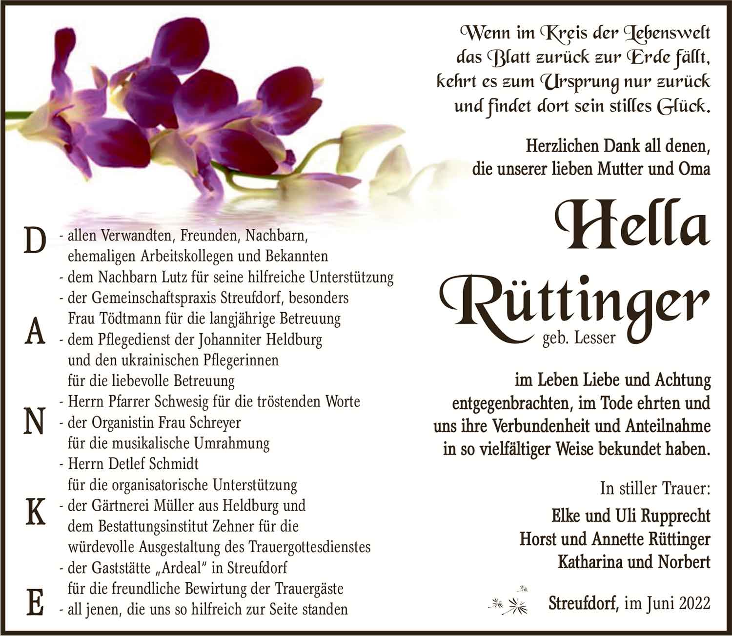 Hella Rüttinger (geb. Lesser)