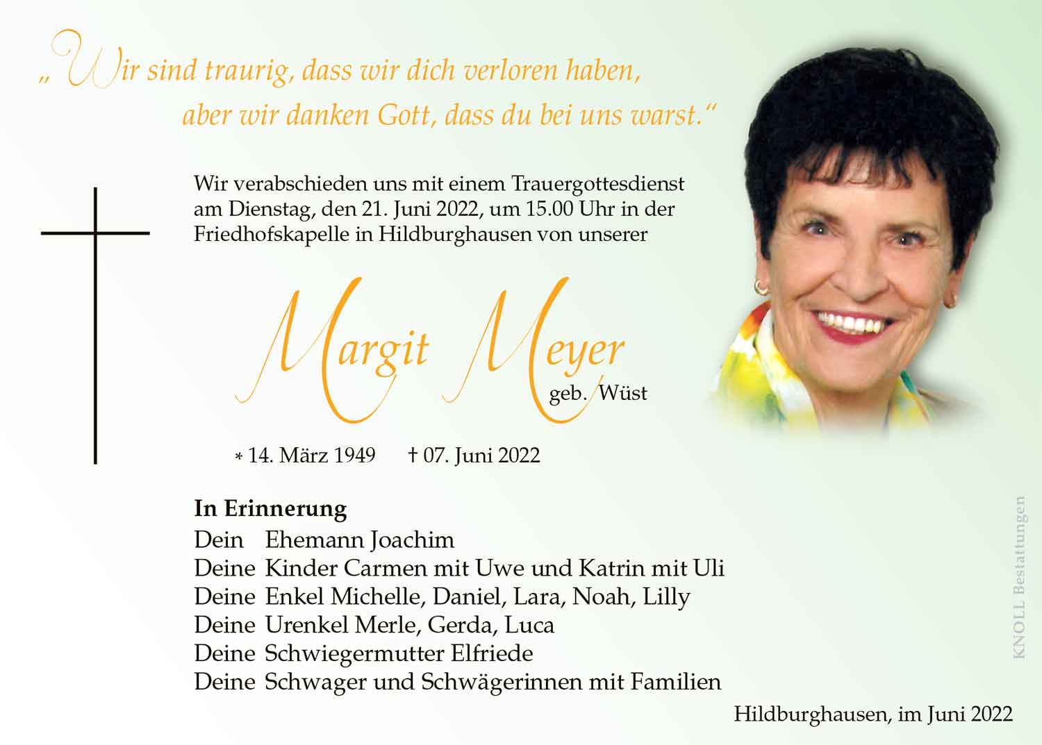 Margit Meyer (geb. Wüst)